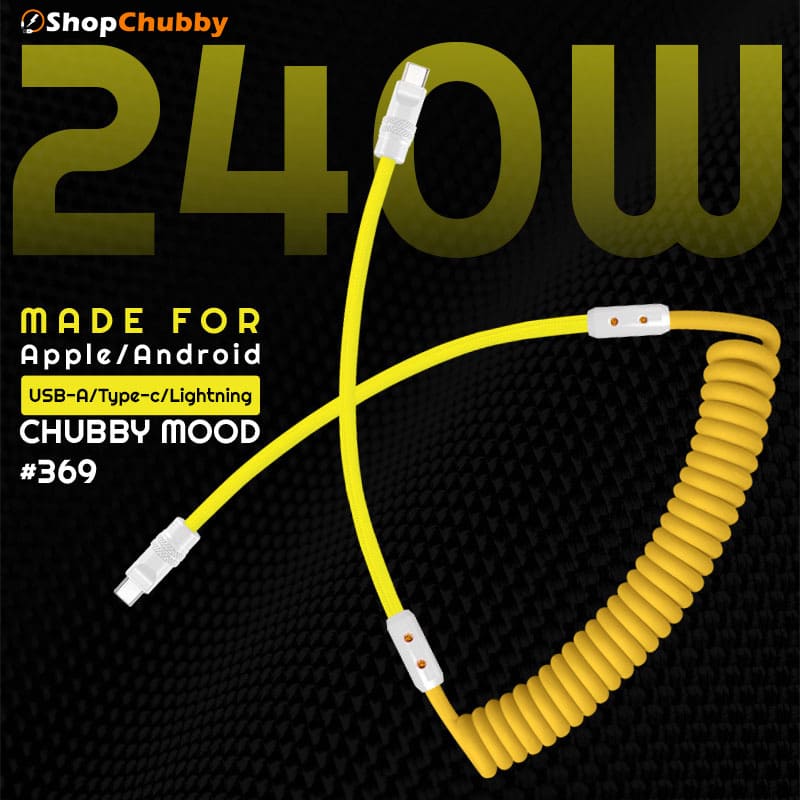 "Chubby Mood" Silicone Braided Fast Charging Cable #369