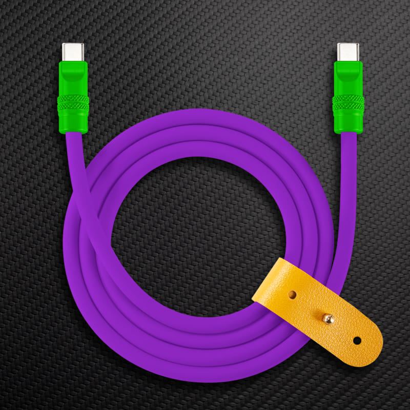 240W Contrast Color Silicone Fast Charging Cable