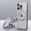 360° Rotating Stand Heat Dissipation Magnetic Phone Case - Silver