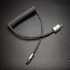 "Soft Chubby" 240W Spring Silicone Fast Charge Cable - Black