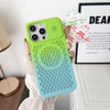 Breathable Heat Dissipation Aromatherapy Mobile Phone Case Suitable For iphone 16 - Green + Blue