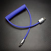 "Soft Chubby" 240W Spring Silicone Fast Charge Cable - Dark Blue