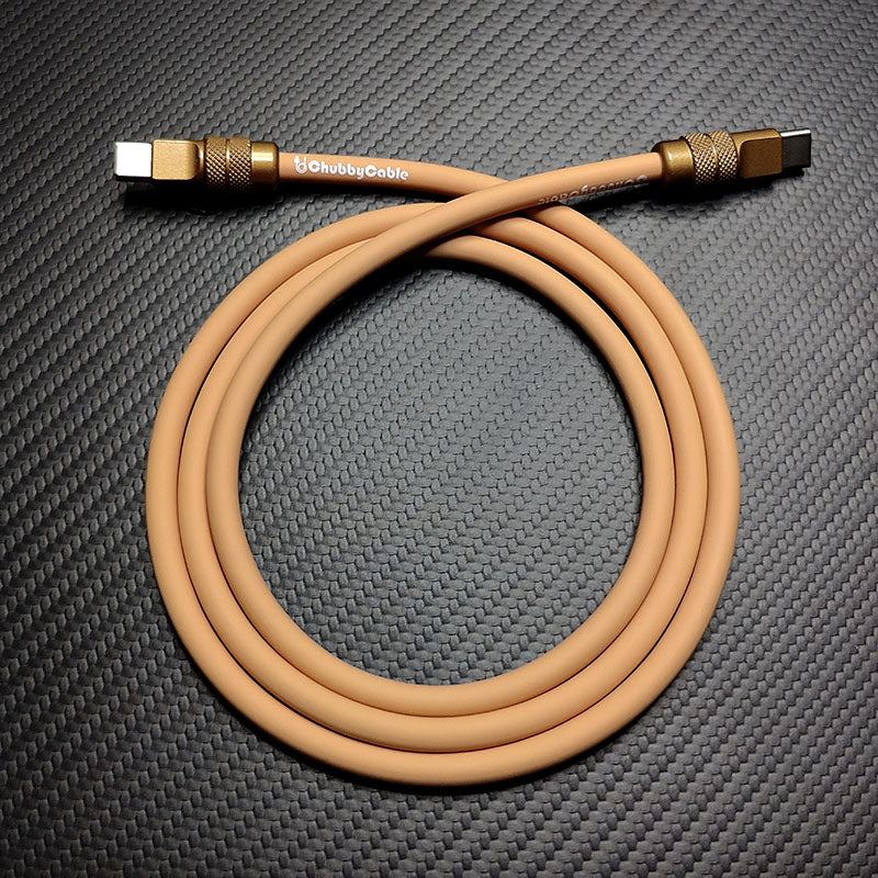 "Desert Titanium" Luxury Gold Charging Cable for iPhone 16 ProMax