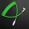 "Elbow Chubby" 240W Spring Cable With Mirrored Connector - Green