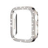 Electroplating Hollow Double Row Diamond Protective Case Suitable For Apple Watch - Starlight