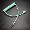 "Soft Chubby" 240W Spring Silicone Fast Charge Cable - Light Blue