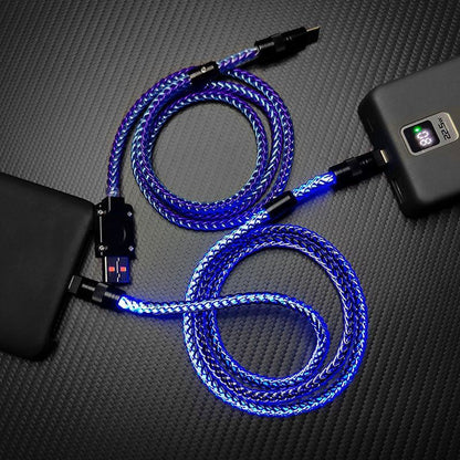 "Neon Chubby" 240W Braided Silver-Plated Fast Charging Cable