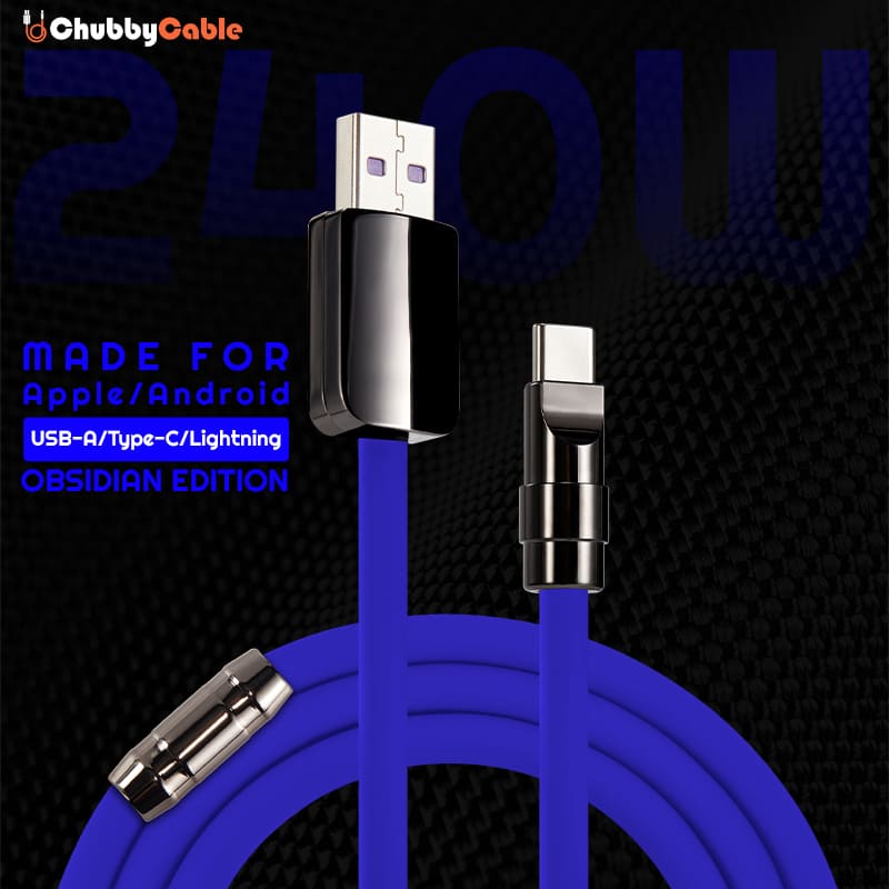 “Obsidian Edition” 240W Glossy Multi-Color Fast Charging Cable