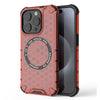 Transparent Honeycomb Magnetic Case - Red
