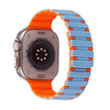Vibrant Two-Color Magnetic Silicone Band For Apple Watch - Blue & Orange