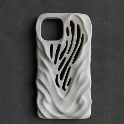 Skeleton Heat Dissipation Full Cover Silicone Soft iPhone Case