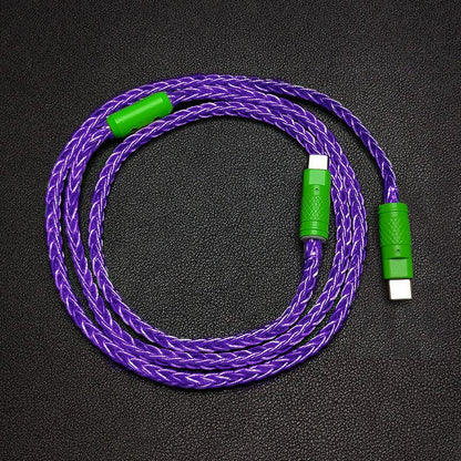 "Colorblock Chubby" Colorful Braided Fast Charging Cable