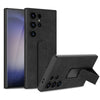 Samsung S24 Ultra Folding Stand Anti-Fall Hard Shell Mobile Phone Case - Folding Stand-Matte Black